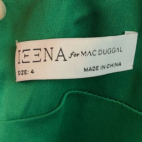 New MAC DUGGAL 12428 Emerald Charmeuse Rhinestone Strap Trumpet Gown Wm (4) $298 - Picture 9 of 13